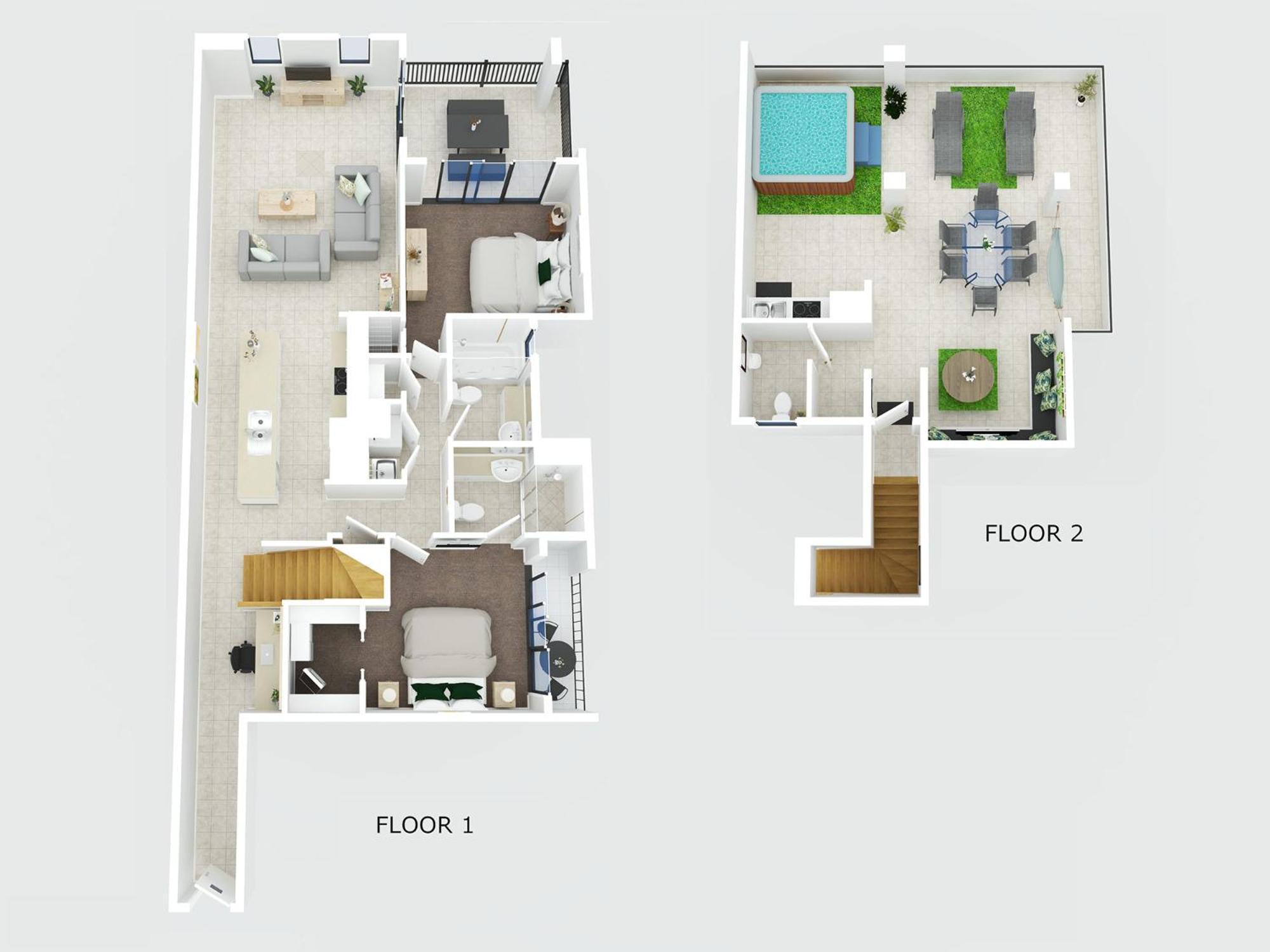 Penthouse - Private Rooftop Outdoor Gym, & Tv Area With Sunset & Mountain Views